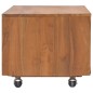 vidaXL Mobile Porta TV con Ruote 80x50x42 cm in Legno Massello di Teak vidaXL Mobile Porta TV con Ruote 80x50x42 cm in Legno Massello di Teak