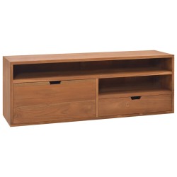 vidaXL Mobile Porta TV 110x30x40 cm in Legno Massello di Mango