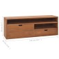 vidaXL Mobile Porta TV 110x30x40 cm in Legno Massello di Mango vidaXL Mobile Porta TV 110x30x40 cm in Legno Massello di Mango