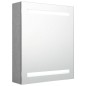 vidaXL Armadietto Bagno con Specchio e LED Grigio Cemento 50x14x60 cm vidaXL Armadietto Bagno con Specchio e LED Grigio Cemento 50x14x60 cm
