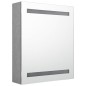 vidaXL Armadietto Bagno con Specchio e LED Grigio Cemento 50x14x60 cm vidaXL Armadietto Bagno con Specchio e LED Grigio Cemento 50x14x60 cm
