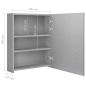 vidaXL Armadietto Bagno con Specchio e LED Grigio Cemento 50x14x60 cm vidaXL Armadietto Bagno con Specchio e LED Grigio Cemento 50x14x60 cm