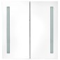vidaXL Armadietto Bagno con Specchio e LED Bianco e Rovere 62x14x60 cm vidaXL Armadietto Bagno con Specchio e LED Bianco e Rovere 62x14x60 cm