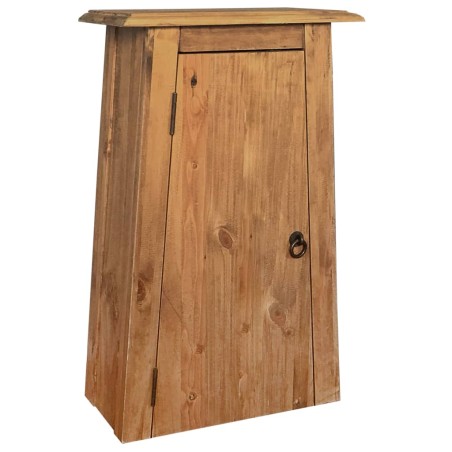 vidaXL Mobile da Bagno a Parete in Legno Massello di Pino 42x23x70 cm