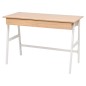 vidaXL Scrivania 110x55x75 cm Rovere e Bianco vidaXL Scrivania 110x55x75 cm Rovere e Bianco