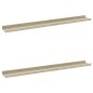 vidaXL Mensole da Parete 2 pz Bianche e Rovere Sonoma 80x9x3 cm vidaXL Mensole da Parete 2 pz Bianche e Rovere Sonoma 80x9x3 cm