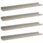 vidaXL Mensole da Parete 4 pz Grigio Cemento 60x9x3 cm vidaXL Mensole da Parete 4 pz Grigio Cemento 60x9x3 cm