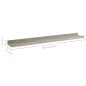 vidaXL Mensole da Parete 4 pz Grigio Cemento 60x9x3 cm vidaXL Mensole da Parete 4 pz Grigio Cemento 60x9x3 cm
