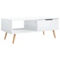 vidaXL Tavolino da Caffè Bianco Lucido 100x49,5x43 cm in Truciolato vidaXL Tavolino da Caffè Bianco Lucido 100x49,5x43 cm in Truciolato