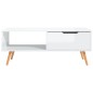 vidaXL Tavolino da Caffè Bianco Lucido 100x49,5x43 cm in Truciolato vidaXL Tavolino da Caffè Bianco Lucido 100x49,5x43 cm in Truciolato
