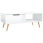 vidaXL Tavolino da Caffè Bianco Lucido 100x49,5x43 cm in Truciolato vidaXL Tavolino da Caffè Bianco Lucido 100x49,5x43 cm in Truciolato
