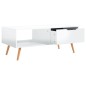 vidaXL Tavolino da Caffè Bianco Lucido 100x49,5x43 cm in Truciolato vidaXL Tavolino da Caffè Bianco Lucido 100x49,5x43 cm in Truciolato