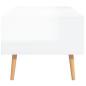 vidaXL Tavolino da Caffè Bianco Lucido 100x49,5x43 cm in Truciolato vidaXL Tavolino da Caffè Bianco Lucido 100x49,5x43 cm in Truciolato