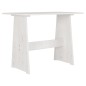 vidaXL Tavolo da Pranzo con Panca Bianco in Legno Massello di Pino vidaXL Tavolo da Pranzo con Panca Bianco in Legno Massello di Pino
