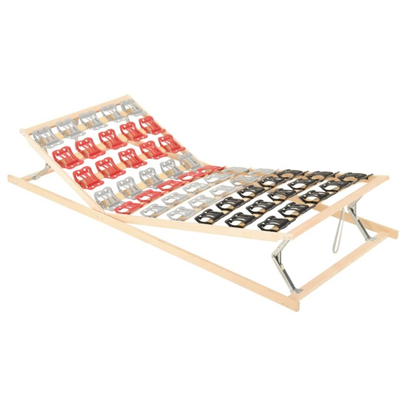 vidaXL Rete a Doghe con 12 Doghe Testa e Piedi Regolabili 70x200 cm