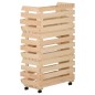 vidaXL Carrello Portaverdure 37x30x80 cm in Legno Massello di Pino vidaXL Carrello Portaverdure 37x30x80 cm in Legno Massello di Pino
