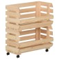 vidaXL Carrello Portaverdure 37x30x80 cm in Legno Massello di Pino vidaXL Carrello Portaverdure 37x30x80 cm in Legno Massello di Pino