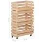 vidaXL Carrello Portaverdure 37x30x80 cm in Legno Massello di Pino vidaXL Carrello Portaverdure 37x30x80 cm in Legno Massello di Pino