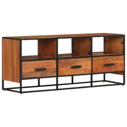 vidaXL Mobile Porta TV 110x30x45 cm in Legno Massello di Acacia