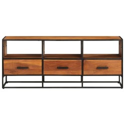 vidaXL Mobile Porta TV 110x30x45 cm in Legno Massello di Acacia