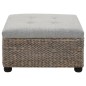 vidaXL Pouf in Giunco 65x65x40 cm Grigio