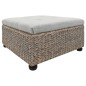 vidaXL Pouf in Giunco 65x65x40 cm Grigio