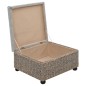 vidaXL Pouf in Giunco 65x65x40 cm Grigio