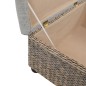 vidaXL Pouf in Giunco 65x65x40 cm Grigio