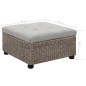 vidaXL Pouf in Giunco 65x65x40 cm Grigio