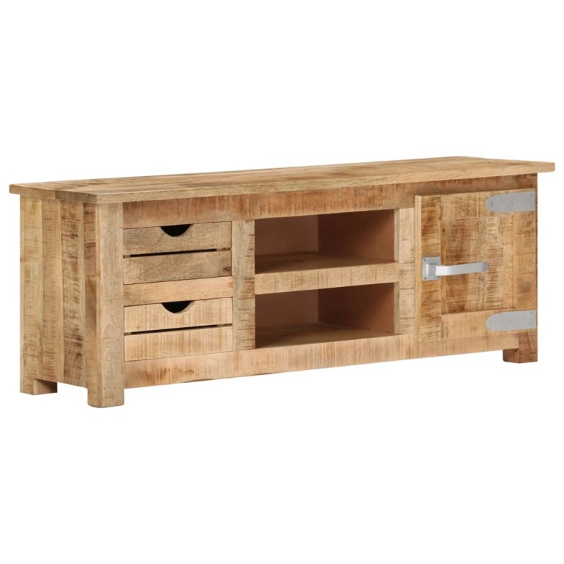 vidaXL Mobile Porta TV 110x30x40 cm in Legno di Mango Grezzo