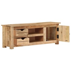 vidaXL Mobile Porta TV 110x30x40 cm in Legno di Mango Grezzo
