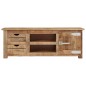 vidaXL Mobile Porta TV 110x30x40 cm in Legno di Mango Grezzo