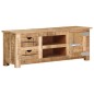 vidaXL Mobile Porta TV 110x30x40 cm in Legno di Mango Grezzo