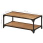 vidaXL Tavolino da Salotto 90x45x35 cm in Legno Massello di Acacia vidaXL Tavolino da Salotto 90x45x35 cm in Legno Massello di Acacia