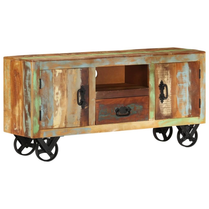 vidaXL Mobile Porta TV 110x30x53 cm in Legno Massello di Recupero vidaXL Mobile Porta TV 110x30x53 cm in Legno Massello di Recupero