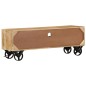 vidaXL Mobile Porta TV con Ruote 110x30x37 cm in Legno di Mango Grezzo vidaXL Mobile Porta TV con Ruote 110x30x37 cm in Legno di Mango Grezzo