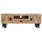 vidaXL Mobile Porta TV con Ruote 110x30x37 cm in Legno di Mango Grezzo vidaXL Mobile Porta TV con Ruote 110x30x37 cm in Legno di Mango Grezzo