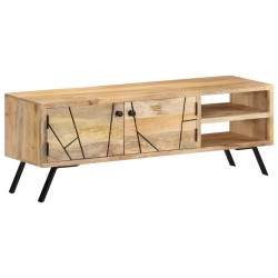 vidaXL Mobile Porta TV 110x30x40 cm in Legno Massello di Mango 