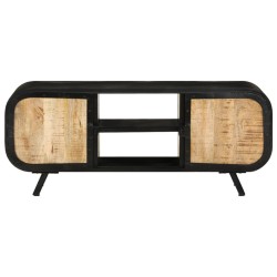 vidaXL Mobile Porta TV 110x30x45 cm in Legno Massello di Mango Grezzo