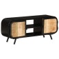 vidaXL Mobile Porta TV 110x30x45 cm in Legno Massello di Mango Grezzo