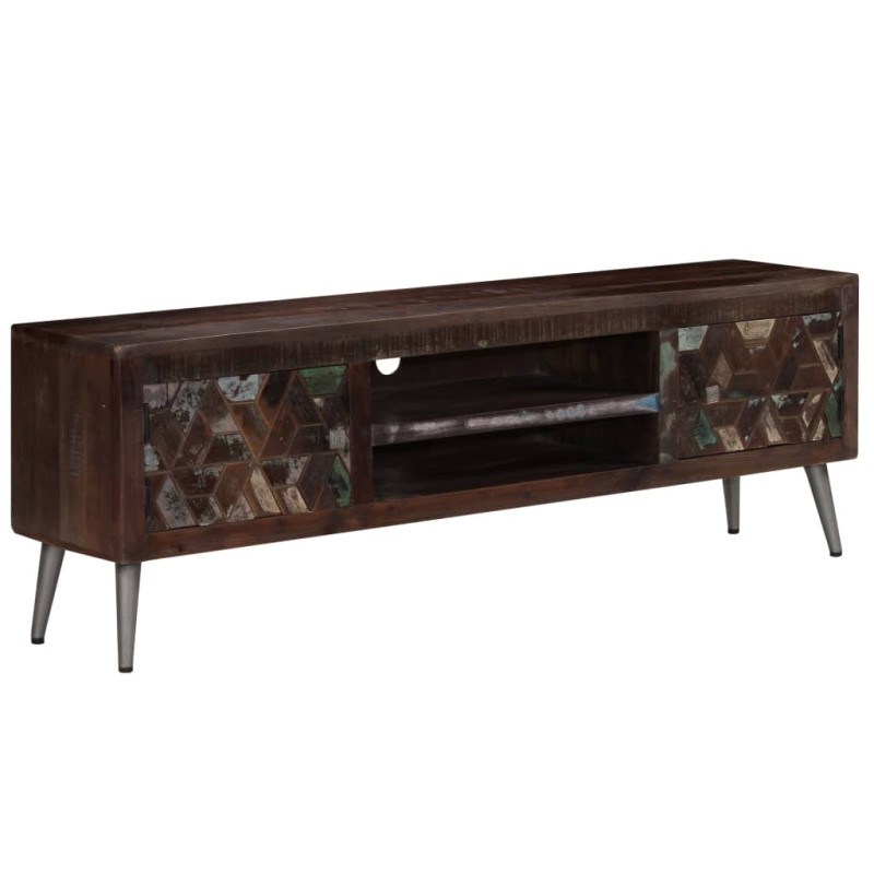 vidaXL Mobile Porta TV in Legno Massello di Recupero 140x30x45 cm vidaXL Mobile Porta TV in Legno Massello di Recupero 140x30x45 cm