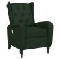 vidaXL Poltrona Massaggiante Reclinabile Verde Scuro in Velluto vidaXL Poltrona Massaggiante Reclinabile Verde Scuro in Velluto