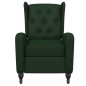 vidaXL Poltrona Massaggiante Reclinabile Verde Scuro in Velluto vidaXL Poltrona Massaggiante Reclinabile Verde Scuro in Velluto