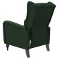 vidaXL Poltrona Massaggiante Reclinabile Verde Scuro in Velluto vidaXL Poltrona Massaggiante Reclinabile Verde Scuro in Velluto
