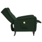 vidaXL Poltrona Massaggiante Reclinabile Verde Scuro in Velluto vidaXL Poltrona Massaggiante Reclinabile Verde Scuro in Velluto