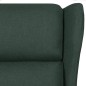 vidaXL Poltrona Massaggiante Verde Scuro in Tessuto