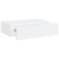 vidaXL Scaffale con Cassetti da Parete Bianco 40x23,5x10 cm in MDF vidaXL Scaffale con Cassetti da Parete Bianco 40x23,5x10 cm in MDF