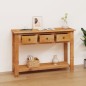 vidaXL Tavolo Consolle 110x35x75 cm in Legno Massello di Rovere vidaXL Tavolo Consolle 110x35x75 cm in Legno Massello di Rovere