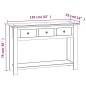 vidaXL Tavolo Consolle 110x35x75 cm in Legno Massello di Rovere vidaXL Tavolo Consolle 110x35x75 cm in Legno Massello di Rovere