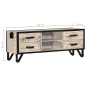 vidaXL Mobile Porta TV 110x30x41 cm in Legno Massello di Acacia vidaXL Mobile Porta TV 110x30x41 cm in Legno Massello di Acacia